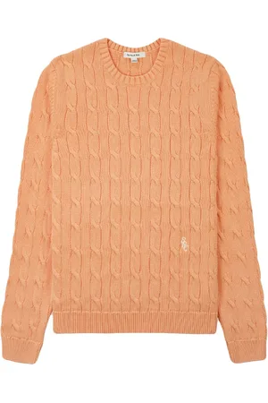 Sporty & Rich Pull en maille torsadée à logo brodé