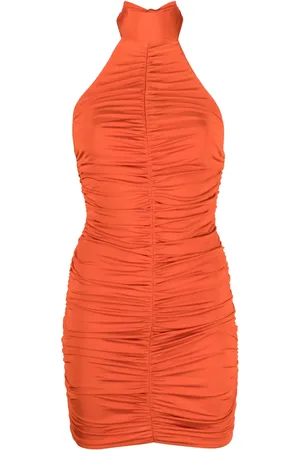 Noire Swimwear Robe coute froncée à dos-nu