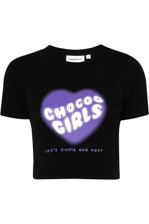 Chocoolate T-shirt à imprimé graphique en coton mélangé