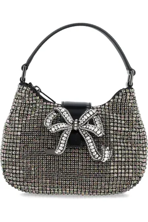 Self-Portrait Mini sac à main Multi Rhinestone Crescent