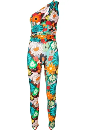 AMIR SLAMA Combinaison asymétrique à fleurs