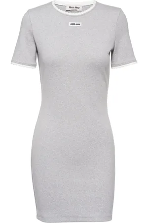 Miu Miu Robe courte à patch logo