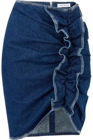 Nina Ricci Jupe en jean à design drapé