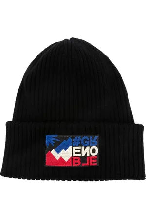 Moncler Bonnet en laine vierge à patch logo