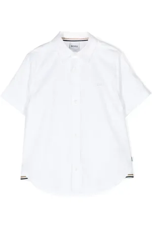 HUGO BOSS Chemise en coton à logo brodé