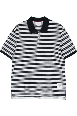 Thom Browne Polo rayé à patch logo