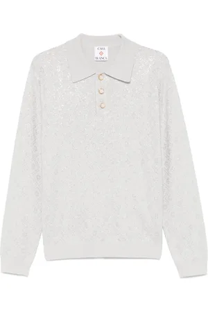 Casablanca Polo à motif monogramme en cristaux