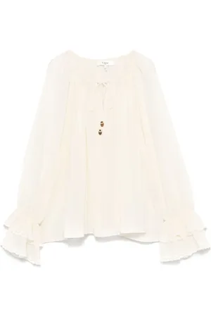 Chloé Blouse en soie à fronces
