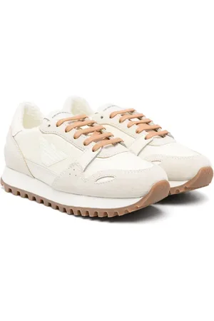 Emporio Armani Baskets en daim à patch logo