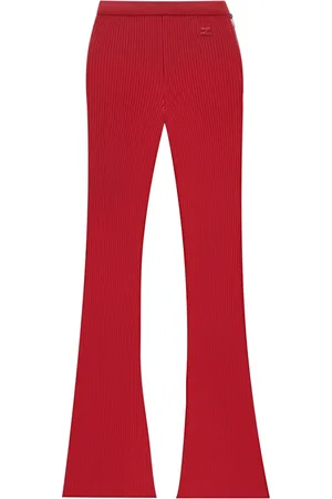 Courrèges Pantalon Reediton nervuré à coupe évasée