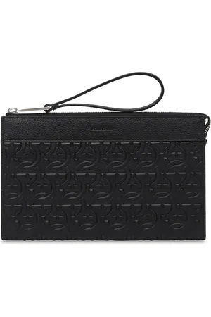 Salvatore Ferragamo Pochette en cuir à logo embossé
