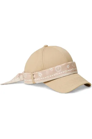 Twin-Set Casquette imprimée à détail de foulard