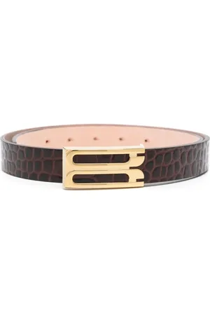 Victoria Beckham Ceinture à effet peau de crocodile