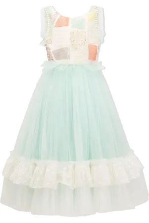 Tulleen Robe évasée à sequins brodés