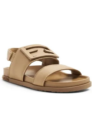 Fendi Sandales en cuir à patch logo