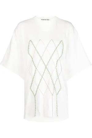 Andersson Bell T-shirt oversize à losanges brodés