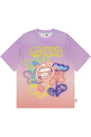 A Bathing Ape T-shirt en coton à imprimé graffiti