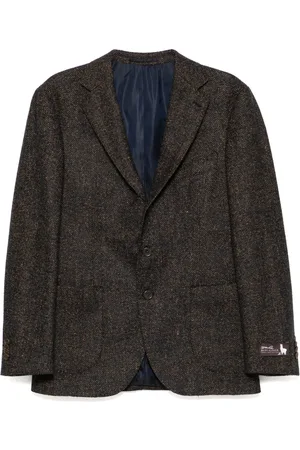 MAN ON THE BOON. Blazer boutonné à motif de chevrons