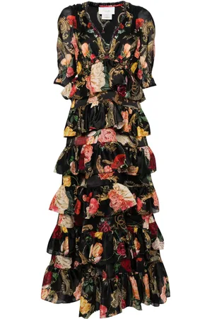 Camilla Robe volantée à fleurs
