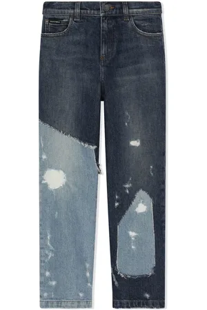 Dolce & Gabbana Jean droit à design patchwork