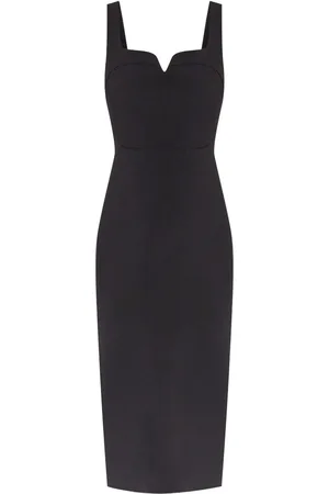 Victoria Beckham Robe sans manches à coupe mi-longue