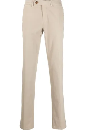 CANALI Pantalon chino en coton à taille mi-haute