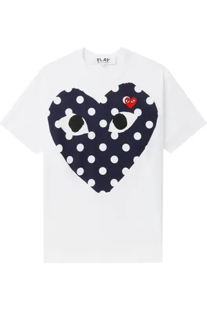 Comme des Garçons T-shirt en coton à imprimé coeur