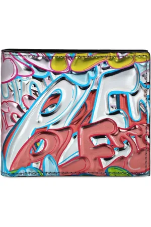 Philipp Plein Portefeuille en cuir à imprimé graffiti