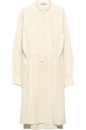 Prada Robe mi-longue en soie à effet dégradé