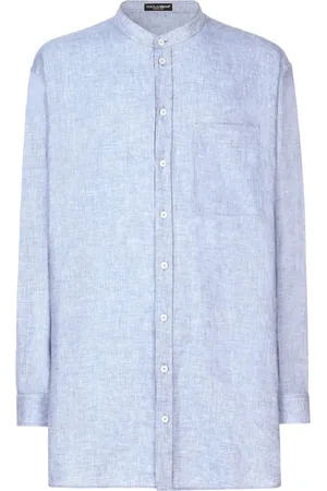 Dolce & Gabbana Chemise en lin à col officier