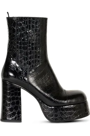Etro Bottines en cuir embossé à plateforme