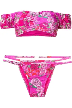 AMIR SLAMA Bikini fleuri à épaules dénudées