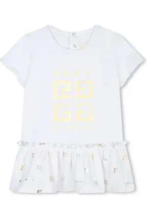 Givenchy Robe volantée à logo imprimé 4G