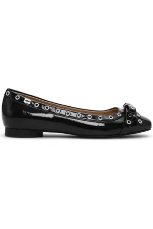 Ganni Ballerines en cuir à détails d
