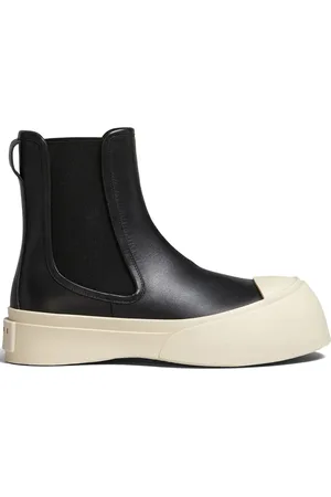 Marni Bottes chelsea en cuir verni