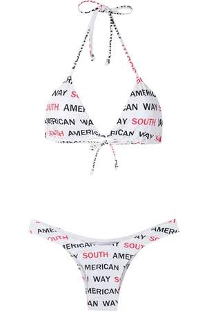 AMIR SLAMA Bikini à logo imprimé