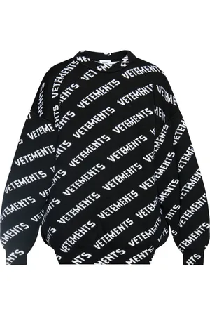 Vetements Pull à logo en intarsia