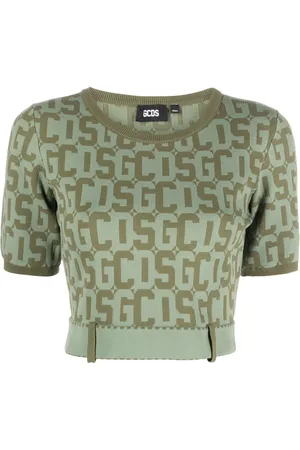 GCDS Haut crop Matilda à motif monogrammé
