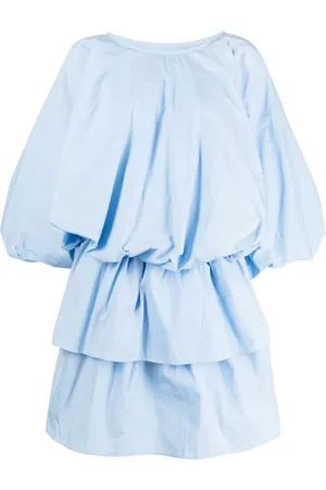 GOEN.J Robe en popeline à manches bouffantes