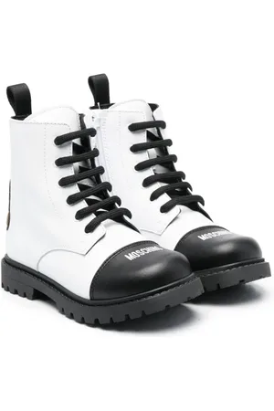 Moschino Bottines en cuir à patch Teddy
