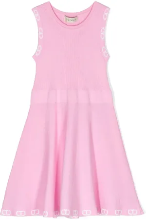 Twin-Set Robe en maille à bande logo