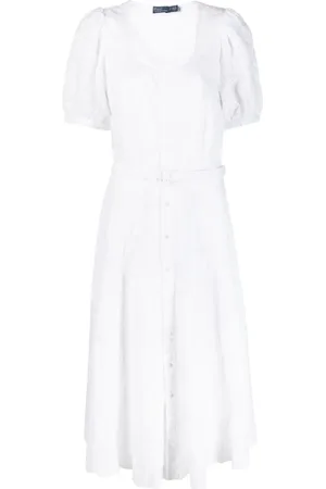 Ralph Lauren Robe ceinturée à broderie anglaise