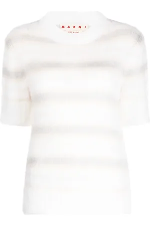 Marni T-shirt en mohair à effet brossé