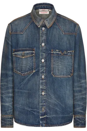 VALENTINO GARAVANI Chemise en jean à détail V
