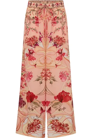 Camilla Pantalon ample Blossoms and Brushstrokes