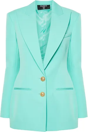 Balmain Blazer en laine vierge à simple boutonnage