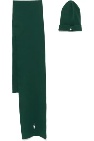Ralph Lauren Ensemble écharpe-bonnet à logo brodé