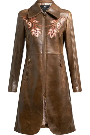 Etro Manteau en cuir