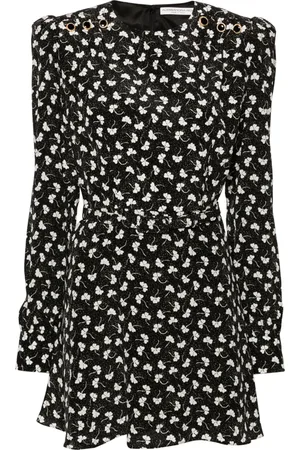 Alessandra Rich Robe courte en soie à taille ceinturée