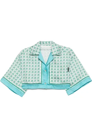 Palm Angels T-shirt crop à motif monogrammé